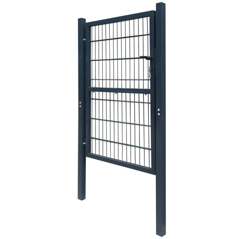 Elwell 250cm H x 103cm W Grey Metal Gate