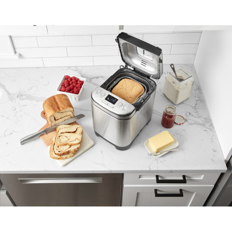 Compact Stainless Steel Bread Maker with LED Display
