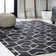 Mashawna Blocks Modern Geometric Black/White Rug