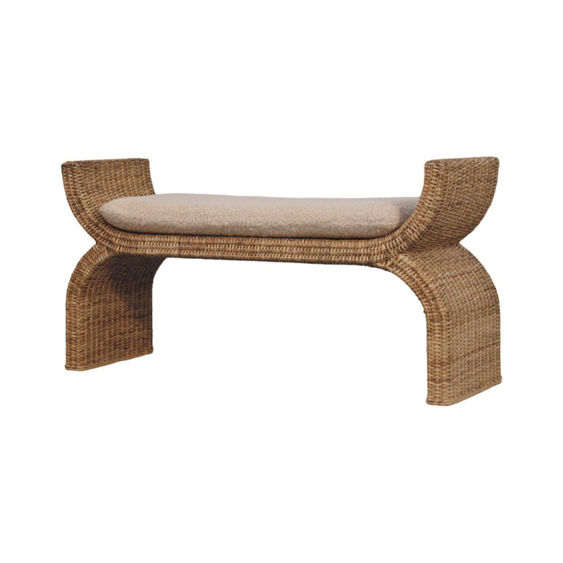Boucle Upholstered Bench