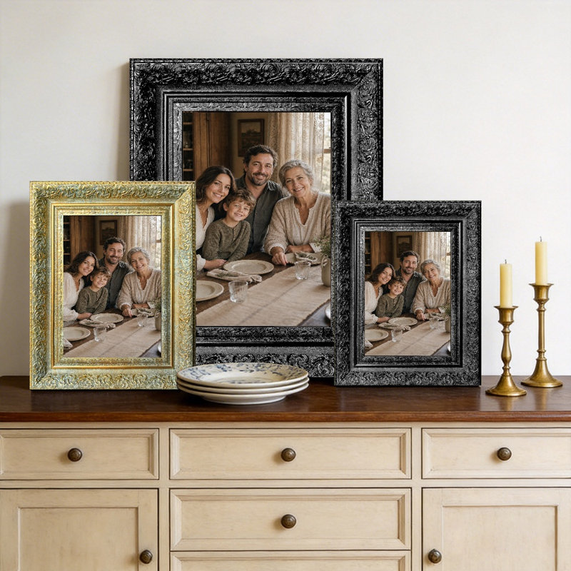 Cadre photo simple noir 1PC 5 po x 7 po avec tablette