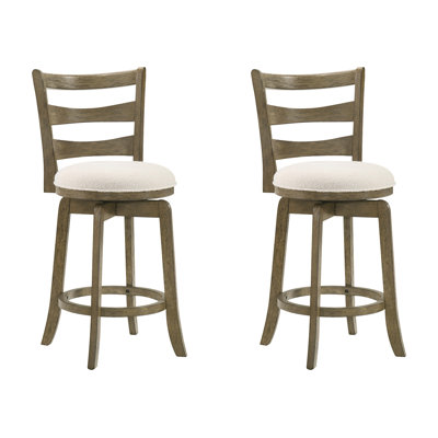Ensemble de 2 tabourets de bar Melindra Modern Farmhouse