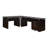 2-piece Home Office Set L-Shape Desk with File Cabinet Cappuccino