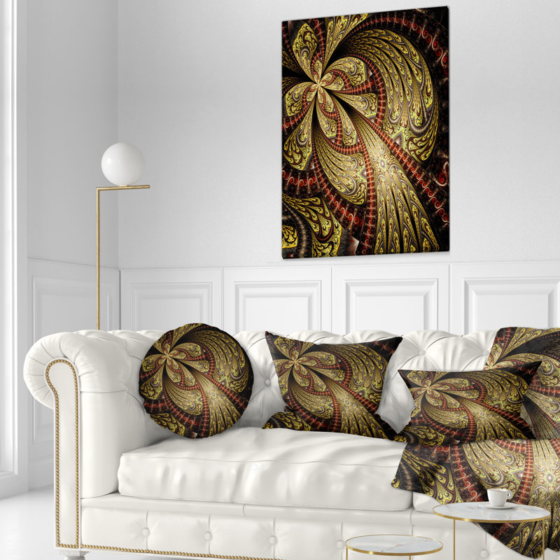 Coussin lombaire en fleur symétrique floral