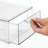 mDesign Stackable Kitchen Food Storage Box With Pull-Out Drawer, 4 Pack - Clear