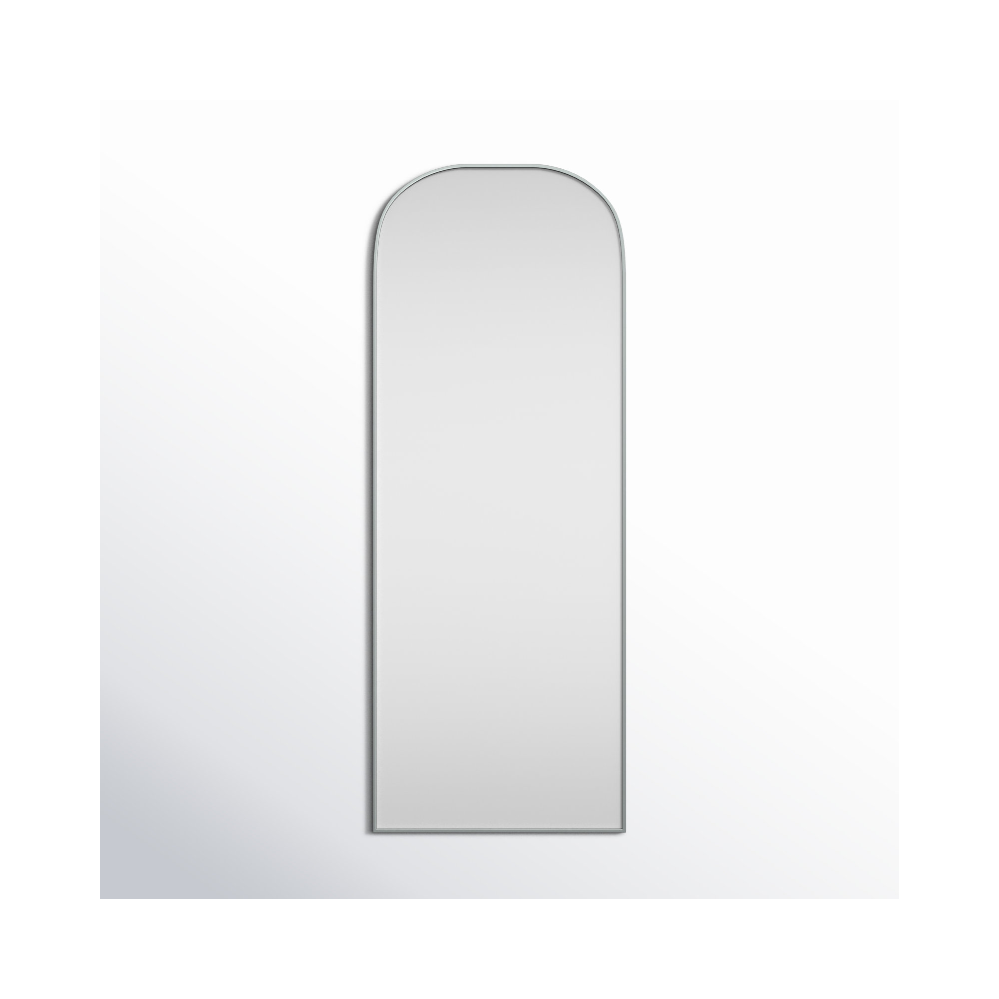 Sabine Metal Wide Arch Wall Mirror, Silver, 74" x 28"
