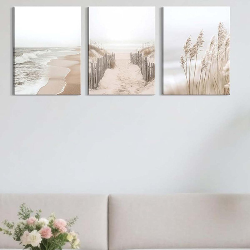 3 Piece Wrapped Canvas Print, 60 cm H x 40 cm W