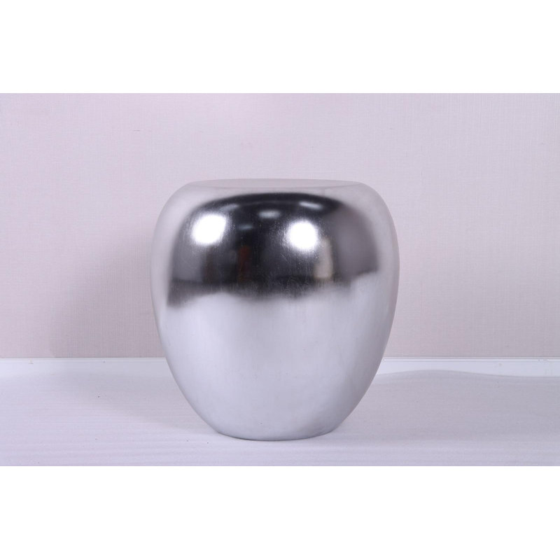 River Stone Side Table, Silver