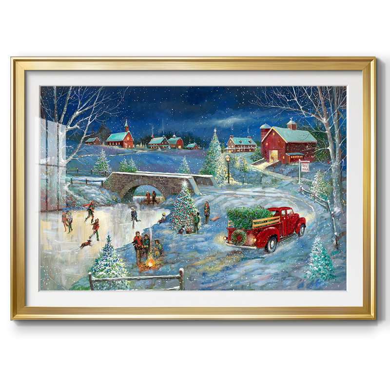 Souvenirs chaleureux des Fêtes, Or, H 19 po x l 27 po x P 1,5 po