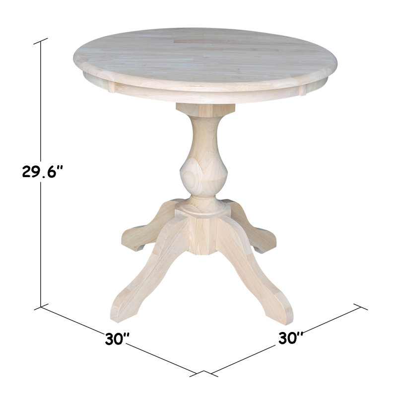 Table de salle à manger Garbacz, H 29,9 po x l 30 po x P 30 po, Prêt à finir / non fini