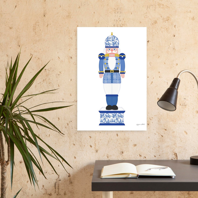 Blue White Nutcracker I 1 Piece Wrapped Canvas Wall Art, 60.96cm H x 40.64cm W