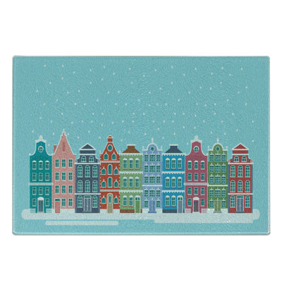 East Urban Home Glass Amsterdam Cutting Board
