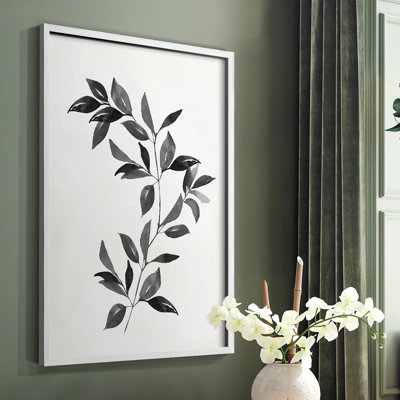 Multi Leaf Montage II Framed Print - Solid Wood