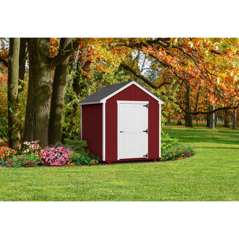 Edgemont 7 ft. W x 7 ft. D Solid/Manufactured Wood Storage Shed, With Floor