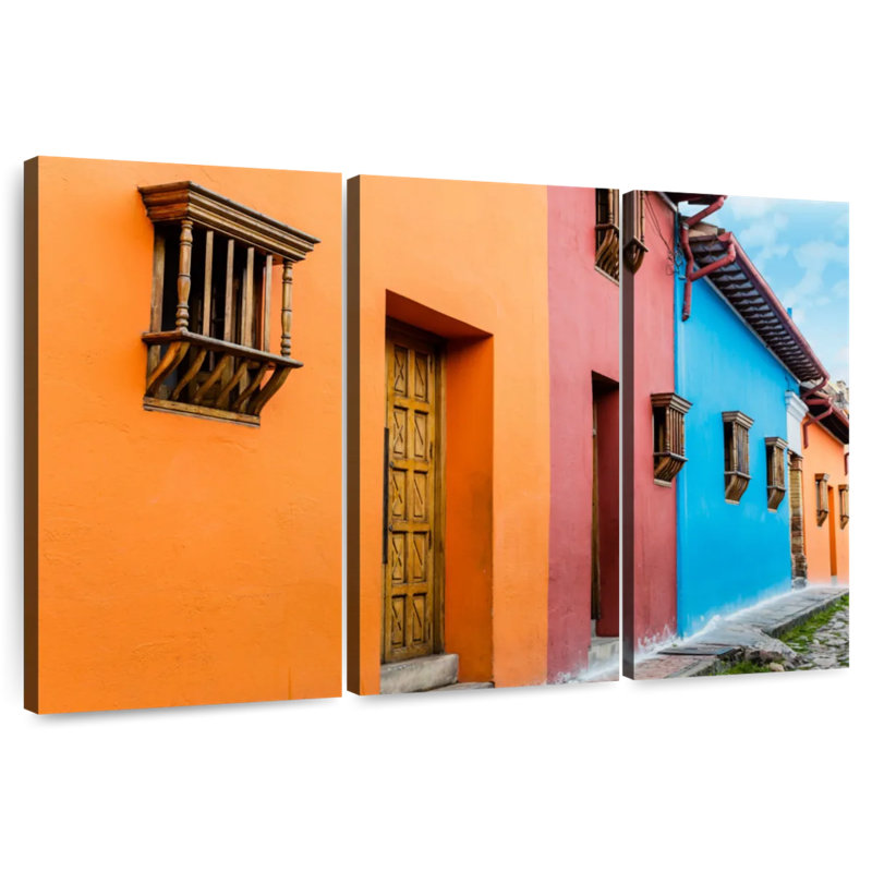 Lilie, rue colorée de Bogota, H 20 po x l 33 po