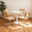 Ensemble de 4 chaises de salle à manger en rotin de velours avec pieds chromés, design moderne Mid-Century pour le confort et le style