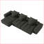 Canapé modulaire surdimensionné en chenille scintillante modulaire moderne, sans assemblage | Noir, mousse et ressort-699117487