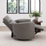 Fauteuil inclinable pivotant de 40 po en cuir véritable Bre