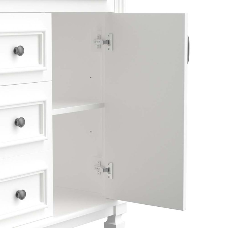 Meuble-lavabo simple avec plateau 35,9 Kenlea, Blanc