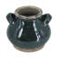 Vase rond en terre cuite 7 "vert foncé et sable