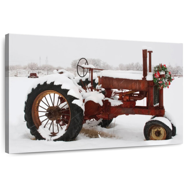 Tracteur de Noël, H 24 po x l 36 po