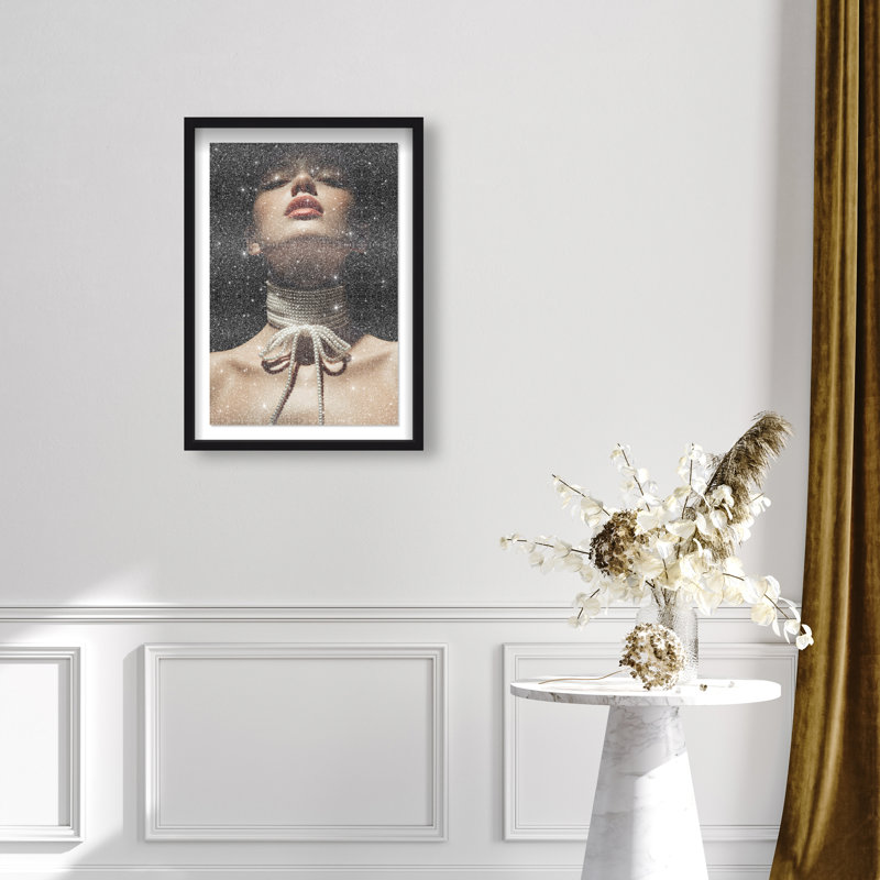 Pearl Constellation Print by Oliver Gal, 37.5"H x 25.5"W, Black Shadowbox