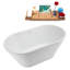 Baignoire de trempage autoportante en acrylique 53,9 po x 29,7 po-95288646