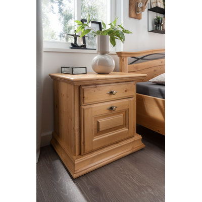 Coden 60cm W Solid Wood Bedside Table