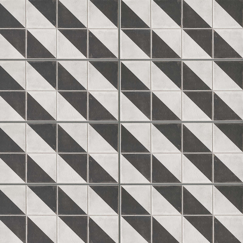 Palazzo 11.875 in. x 23.875 in. Glazed Porcelain Tile, Castle Graphite Villa