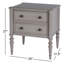 Commode d'appoint rectangulaire 2 tiroirs en bois l 25 po Ginny-957606582