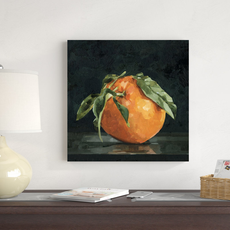 Nature morte orange foncé II, H 20 po x l 20 po