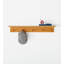 Shea Poplar Solid Wood Floating Shelf with Hooks-2126806223