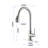 Brushed Nickel Kitchen Faucet With Pull Out Function - High Arc Single Handle Stainless Steel Sink Tap For Efficient Use Level 360 Rotating Nozzle