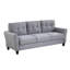 Mobilier moderne en lin, gris-bleu, 1 + 3, confortable et durable avec revêtement,