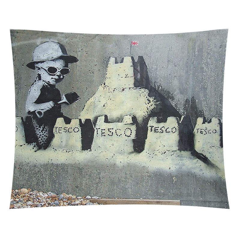 Tapisserie en polyester tesco sandcastle, H 27,5 po x l 37,5 po