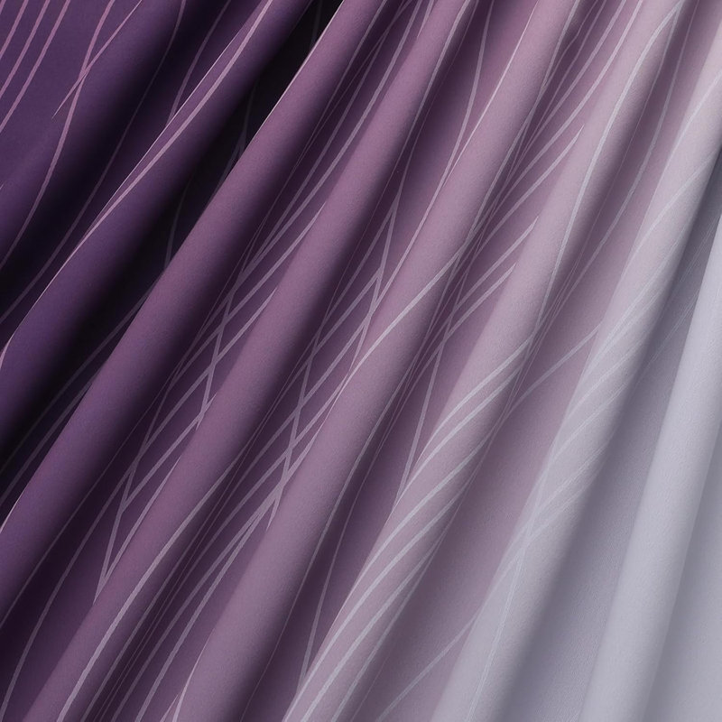 Blackout Curtain Pair, Purple/Greyish White