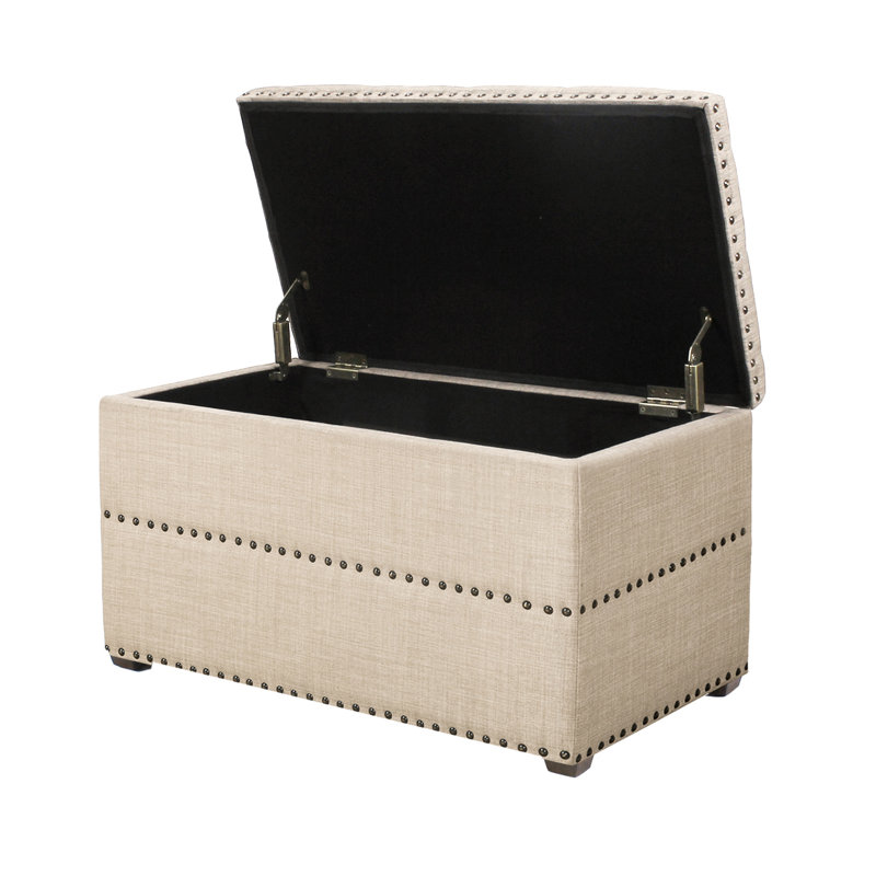 Banc de rangement à couvercle rabattable Jansson, Brun rouillé