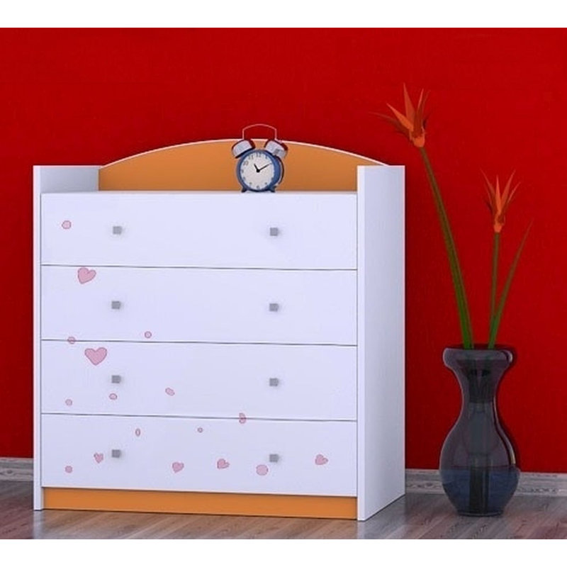 Newfolden Kids 4 - Drawer Chest, Orange