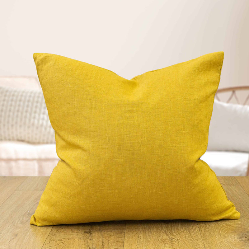 100% Linen Cushion Cover , 43x43cm, Feather filled