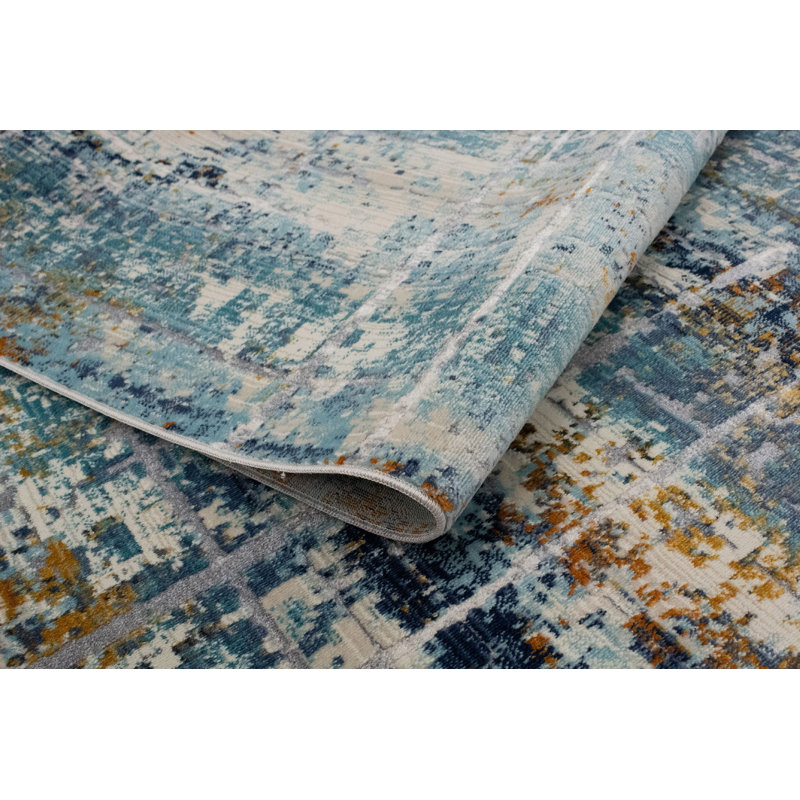 Blazek Abstract Indoor Rug, Runner 3'2" x 12'2"