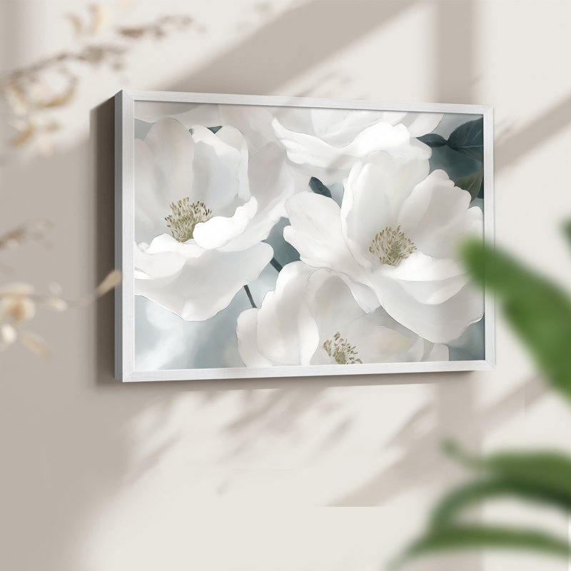 Série florale-XX - reproduction encadrée, H 8 po x l 10 po, White