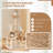 Corrigan Studio® 59" Cattail Cat Tower With Sisal Scratching Posts Perch Condo Soft Hammock Indoor