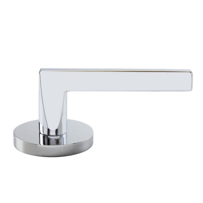 Levier de passage Bravura 839-6 Delray sur rosette contemporaine ronde en chrome poli