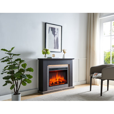 FLAMME 112 cm W Electric Fireplace with 6824 BTU