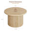 Table basse 31,5 "avec base en bois massif-346436871