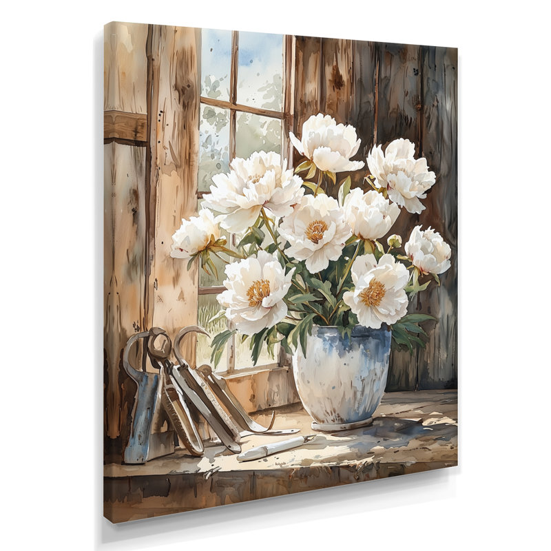 Hofmeister - impressions sur toile florales, H 40 po x l 30 po, Toile tendue, Ne s’applique pas