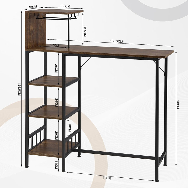 Javor Metal Base Dining Table, Woodlook, Black