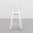 24 Inch Distressed White Metal Counter Height Stools   Of 2  - Comfortable Curved Backs, Footrests, Stable Cross Brace, Peg Legs With Caps  2 , White, Seat, For Kitchen Use