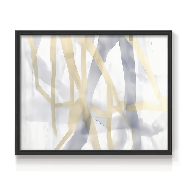Abstrait, série Lxxxvi, reproduction encadrée, Noir, H 16 po x l 20 po