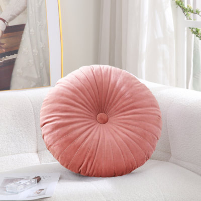 Coussin décoratif en velours 18 po Pumpkin Seat